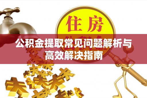 金水公积金提取常见问题解析与高效解决指南