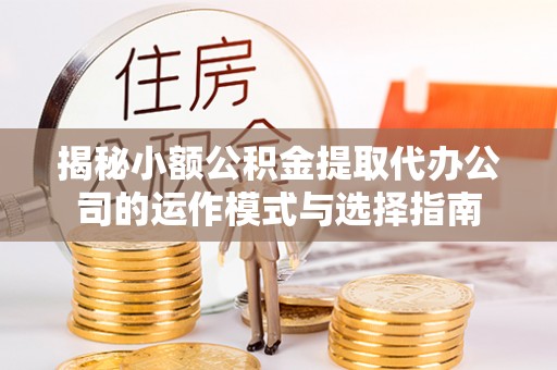 金水揭秘小额公积金提取代办公司的运作模式与选择指南
