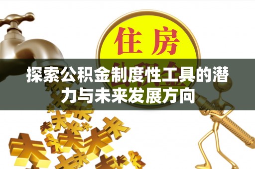 金水探索公积金制度性工具的潜力与未来发展方向