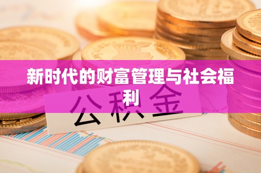 金水新时代的财富管理与社会福利