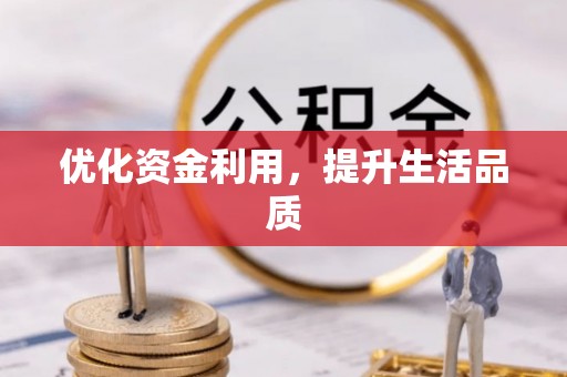 金水优化资金利用，提升生活品质