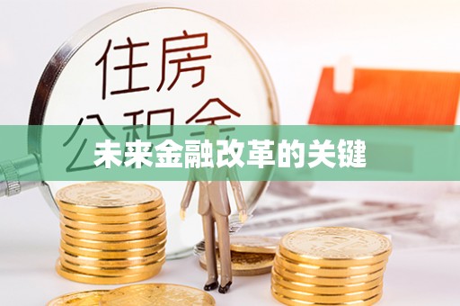 金水未来金融改革的关键