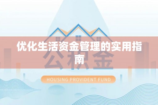 金水优化生活资金管理的实用指南