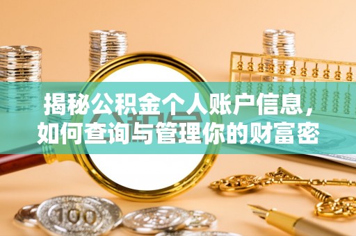 金水揭秘公积金个人账户信息，如何查询与管理你的财富密码
