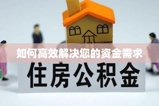 金水如何高效解决您的资金需求